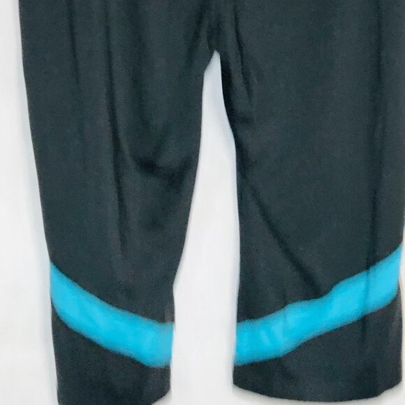 Tek Gear Active Capri Leggings Polyester Blend Blue Black Medium Waist 30" READ - Picture 8 of 10